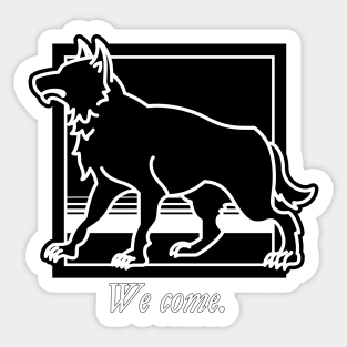 WOT Wolf Classic Chapter Icon With Quote Sticker